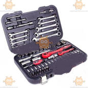 Набор головок 1/2",1/4" 82шт с битами, ключами PROFI