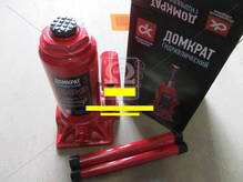 Домкрат бутылочный, 6т, красный H=200/385