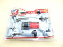 Сигналы воздушные ХРОМ из 5шт + компрессор и крепление МОЩНЫЕ! 12V 24V (пр-во KING) AU