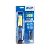Фонарик инспекционный LED телескопический 3W COB+1W LED 300lm, 2000mAh, microUSB, блистер (пр-во Brevia