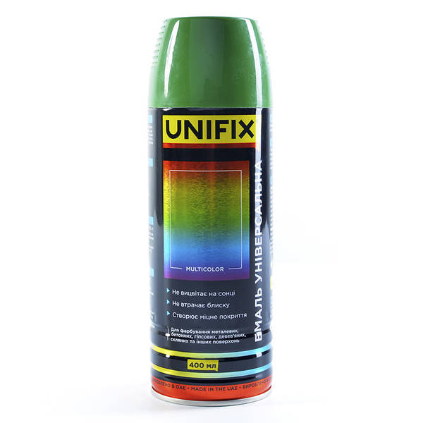 Краска универсальная 6002 зеленая 400мл (эмаль) (пр-во Unifix Украина) ПД 315876 - фото