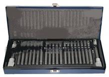 Набор бит 10мм с переходником 1/2", 3/8" TORX, HEX, SPLINE 44шт (металлический бокс)