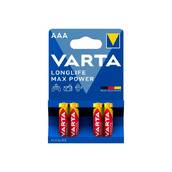 Батарейка AAA щелочная 1.5V минипальчик Longlife Max Power БЛИСТЕР (4шт) (пр-во Varta) ПД 297117