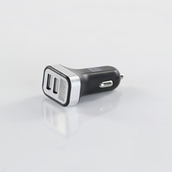 Автомобильное зарядное устройство 2USB 12/24V-5V 2,4A LED Display черное (ДК) О 49051114829 ПД 188843 З 141143