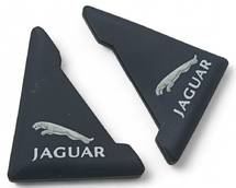 Защита углов двери JAGUAR 2шт РЕЗИНА! 45х58х47мм (скотч) Черные (противоударные чехлы) CH