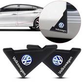 Защита углов двери VOLKSWAGEN 2шт РЕЗИНА! 45х58х47мм (скотч) Черные (противоударные чехлы) CH