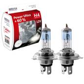 Лампа галогенная H-4 12V 60/55 43Ц POWER ULTRA + 60% (2шт) (пр-во BREVIA Корея) ПИР 75233