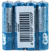 Батарейки AAA солевые 1.5V минипальчик PowerPlus (4шт) пленка (пр-во GP Тайвань) ПД 177104