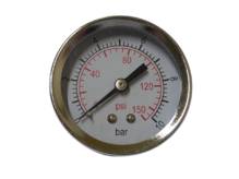 Манометр компрессора фронтальный 10 бар, 150psi ХРОМ (пр-во Завод) ВС