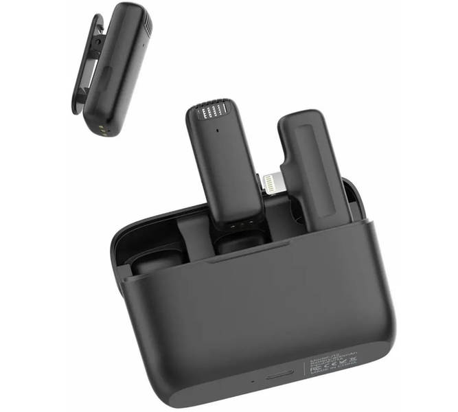 Микрофон петличный Ulanzi J13 для iPhone (порт Lightning) беспроводной черный (пр-во Ulanzi) CН-ТЕСТ - фото №2