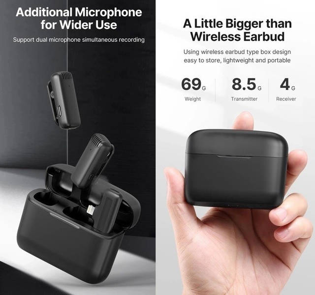 Микрофон петличный Ulanzi J13 для iPhone (порт Lightning) беспроводной черный (пр-во Ulanzi) CН-ТЕСТ - фото №3
