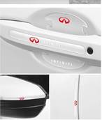 Защитные плёнки дверных ручек INFINITI 8шт (4 наклейки под ручки+4 на ручки) СИЛИКОН (Завод) СН