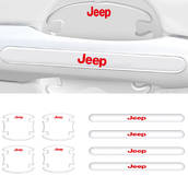 Защитные плёнки дверных ручек JEEP 8шт (4 наклейки под ручки+4 на ручки) СИЛИКОН (Завод) СН