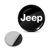 Наклейка с логотипом JEEP для авто и ключей d=15мм ПЛАСТИКОВАЯ объемная (пр-во Завод) СН