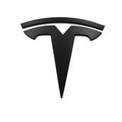 Эмблема задняя TESLA Y ЧЕРНАЯ матовая 87мм пластик на скотче (пр-во Завод) СН