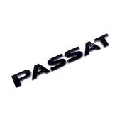 Эмблема надпись PASSAT для Volkswagen (2002-2020г) ЧЕРНЫЙ ГЛЯНЕЦ 190х23мм (на скотче) (пр-во Завод) CH
