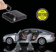 Проектор-подсветка дверей с логотипом Такси (Taxi) Цена за 1шт (с магнитом, на скотче) (пр-во Завод) CH