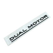 Эмблема надпись DUAL MOTOR для Tesla 165х18мм ЧЕРНАЯ глянцевая +черная линия (на скотче) (пр-во Завод) CH