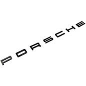 Эмблема надпись Porsche ЧЕРНАЯ матовая 530х23мм пластик (на скотче) (пр-во Завод) CH