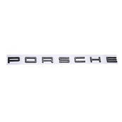 Эмблема надпись Porsche ЧЕРНАЯ глянцевая 530х23мм пластик (на скотче) (пр-во Завод) CH