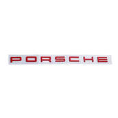 Эмблема надпись Porsche КРАСНАЯ 530х23мм пластик (на скотче) (пр-во Завод) CH